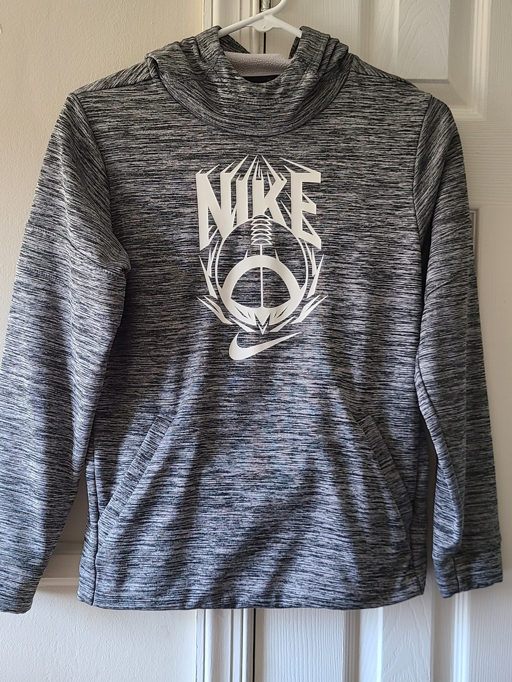Nike Kids' Gray Logo Hooded Pullover